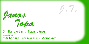 janos topa business card